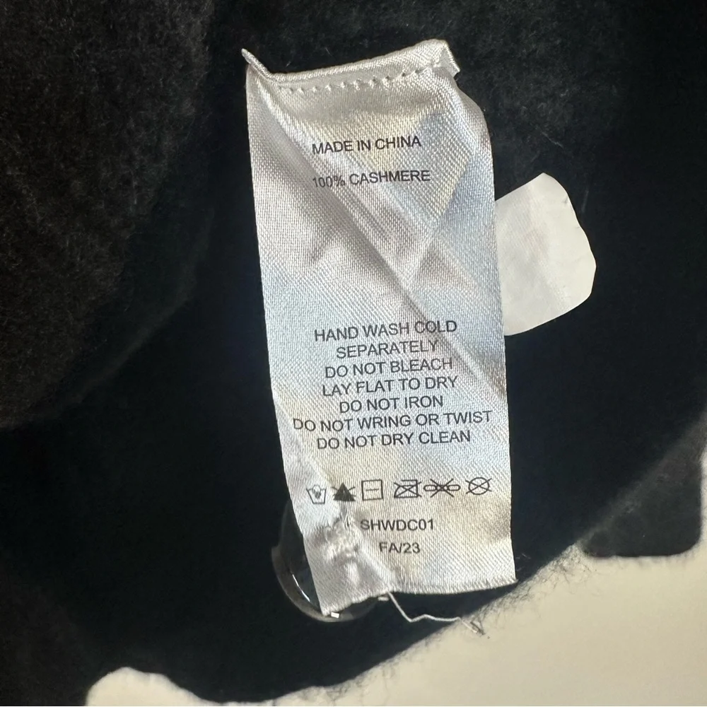 Quince 100% Cashmere Black Button Front Cardigan Sweater S - Picture 10 of 16